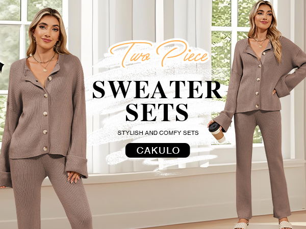 Amazon.com: Cakulo Womens Lounge Sets 2 Piece Outfits 2025