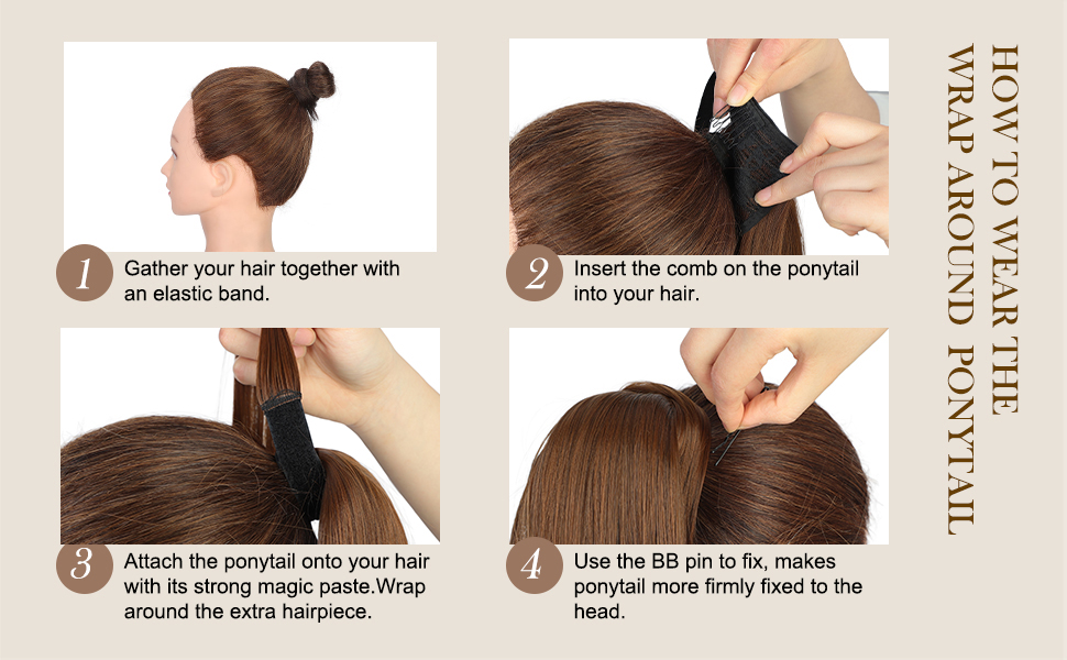 light brown ponytail