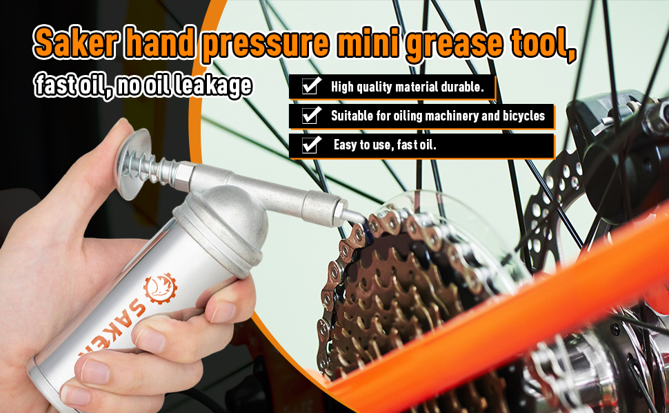 Saker Mini Grease GunPortable Multipurpose 1000PSI Output