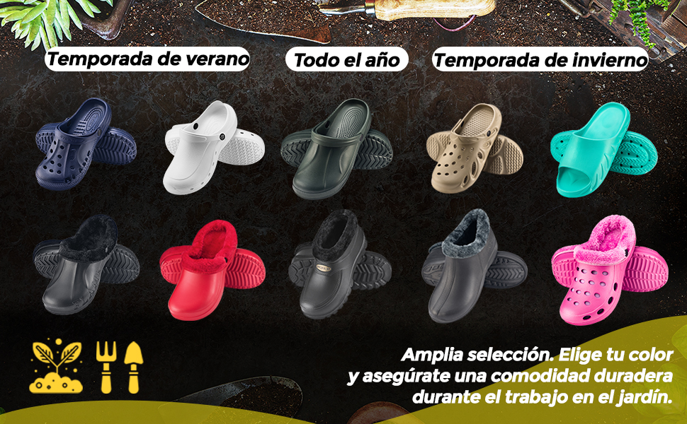 uma selecção de sapatos crocs