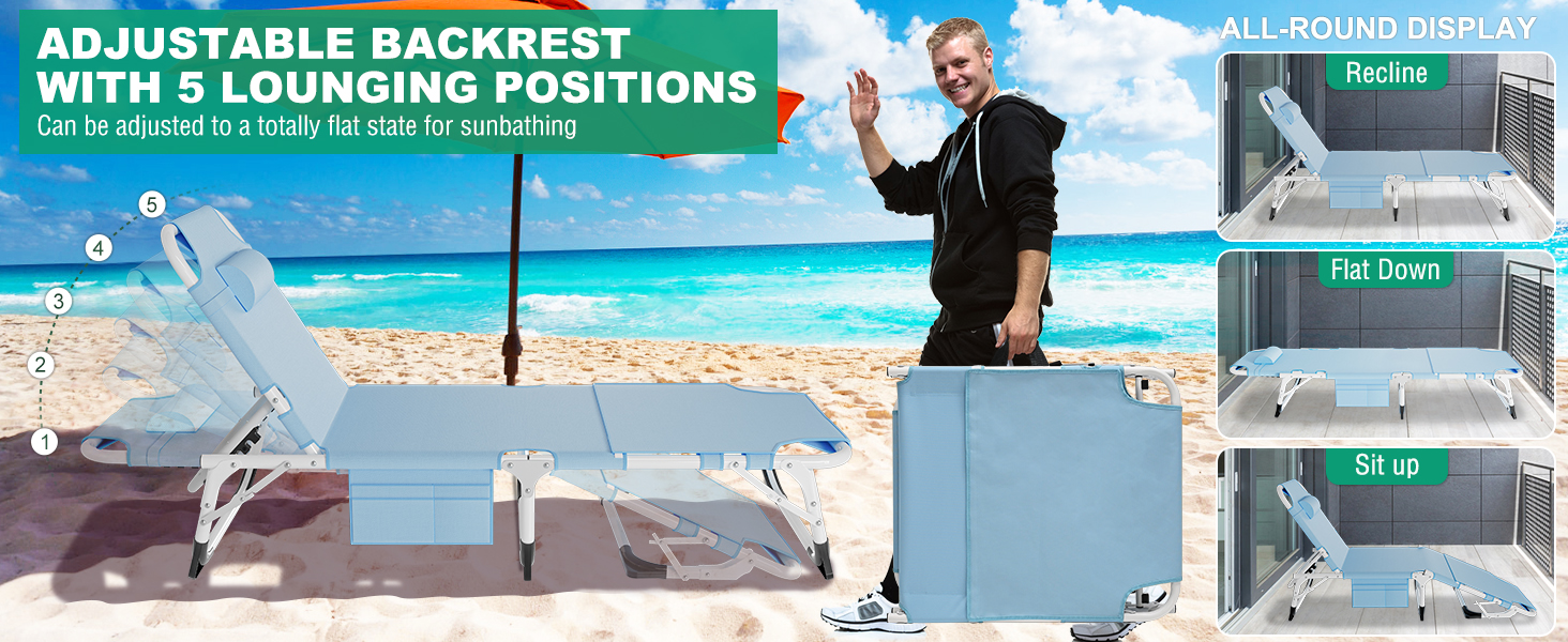 3in1 Sun Tanning Chair