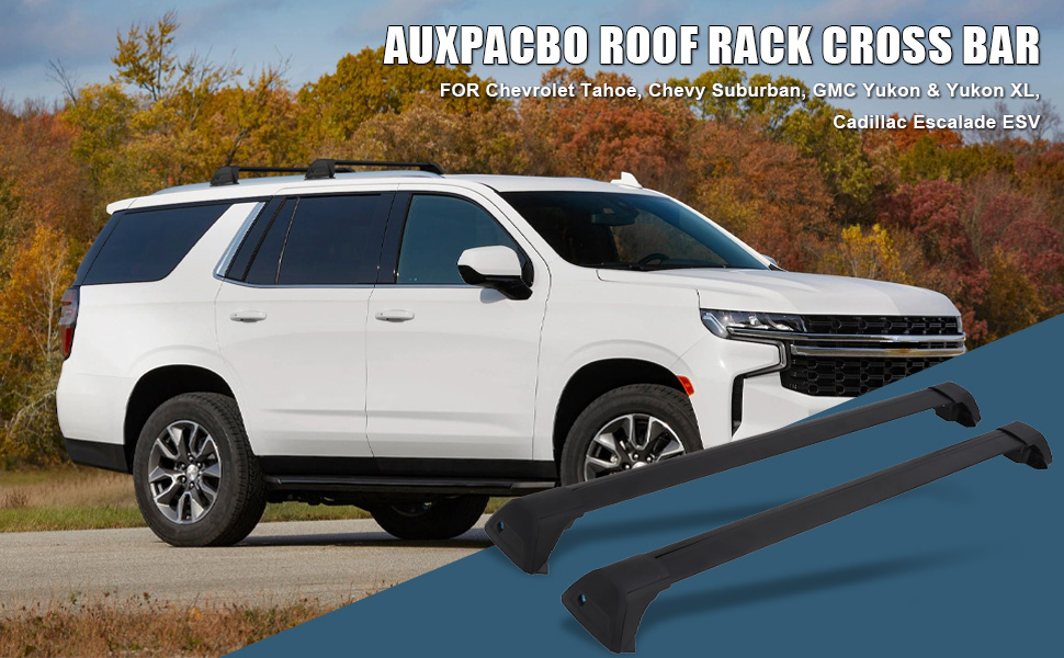 Black Lockable Roof Rack Cross Bars Fits for Chevrolet