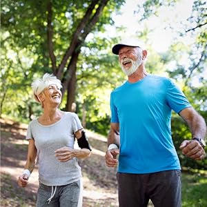 older couple running