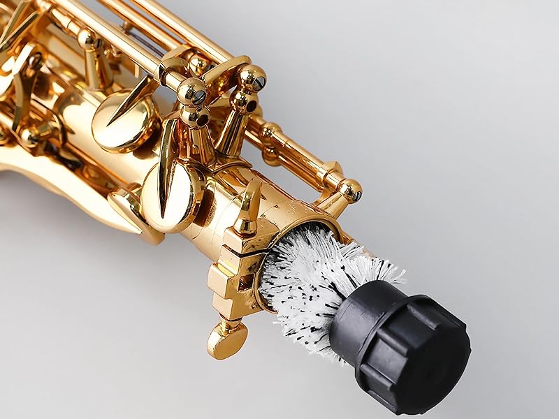 Split Soprano Saxophone Cleaning Swab, Soprano Sax Pad Saver Brush Cleaner, Ultra