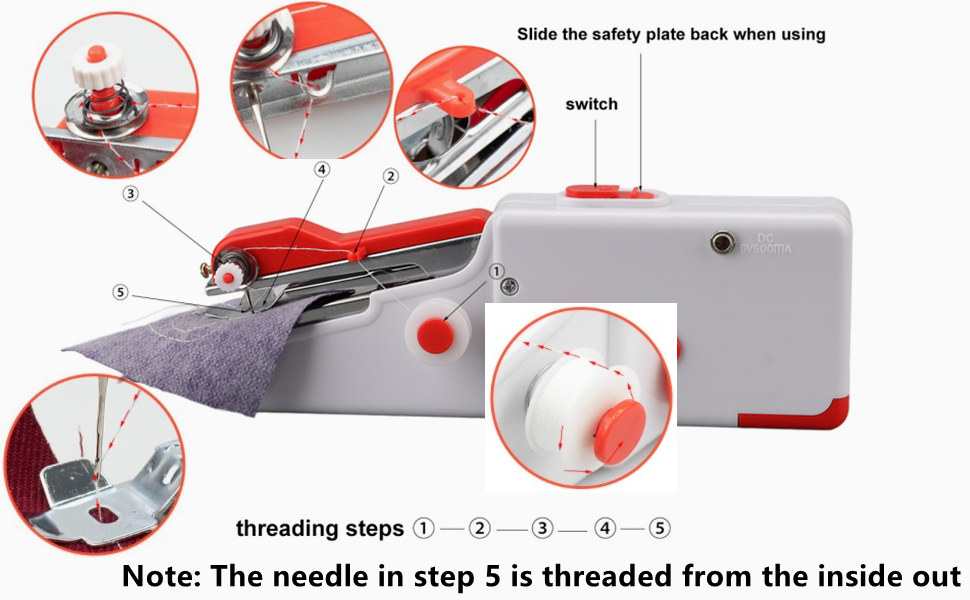 Portable Hand Sewing Machine, Mini Sewing Machine, Handheld Sewing