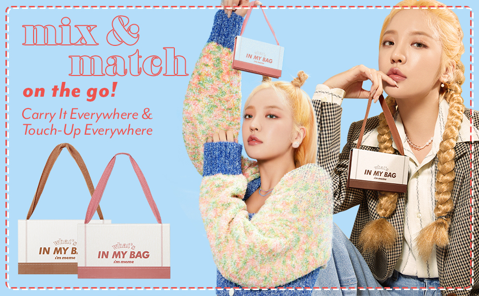 I'm Meme What's In My Bag Multi Palette with Eyeshadow Blush Contour and Highlighter, K-beauty