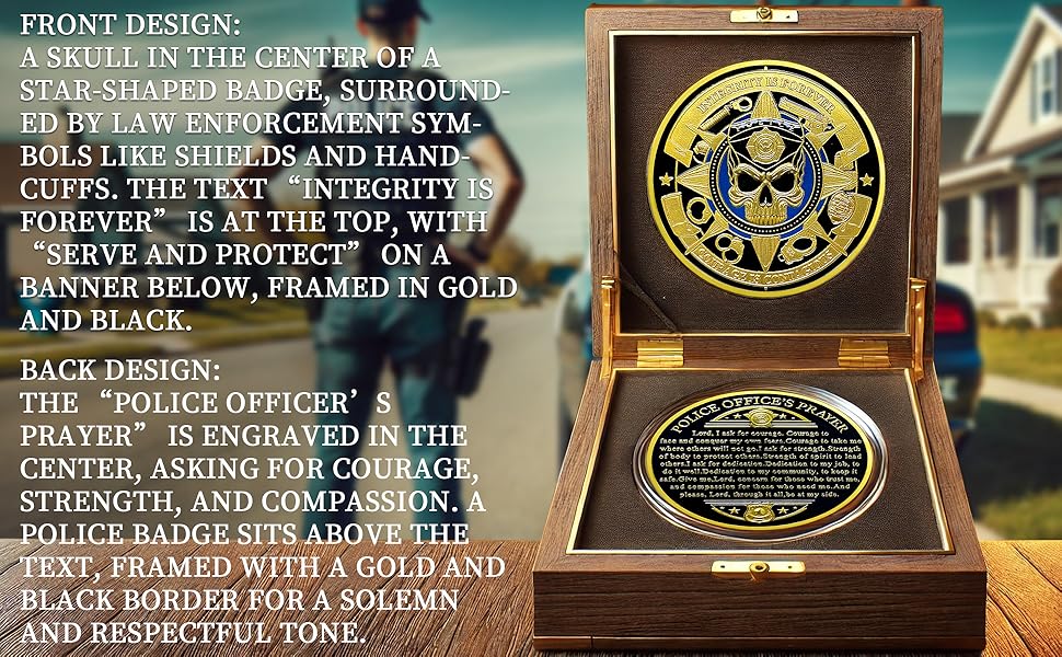 Patriotic Police Coin | Law Enforcement Valor & Duty Medallion
