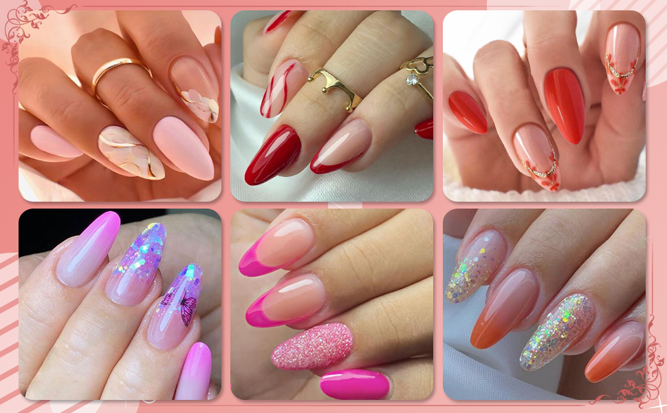 fake nails short glue on nails press ons nails short acrylic nails french tips false nail