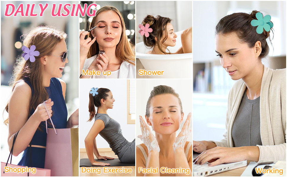 Haarklammern Blumen Haarspangen 8 Stück 