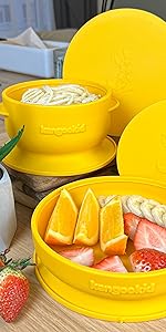 Bowl and plate set with lid