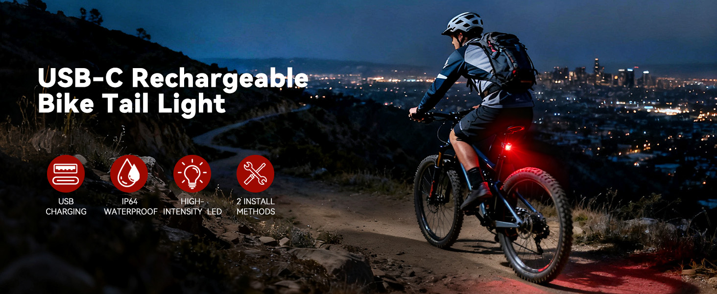 USB-C Rechargeable Bike Tail Light