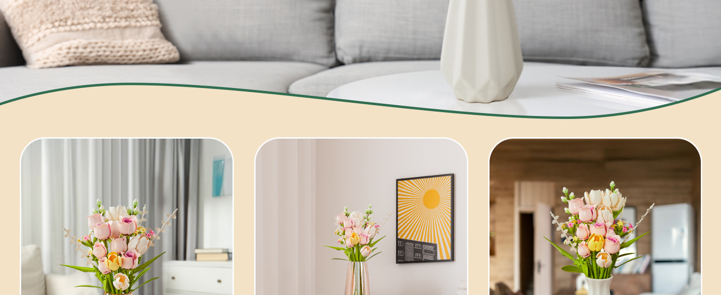 Tulip & Rose Flower Bouquet Building