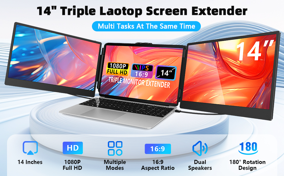 triple laptop screen extender