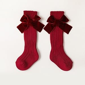Knit Bowknot Ruffles Socks Knee High Socks
