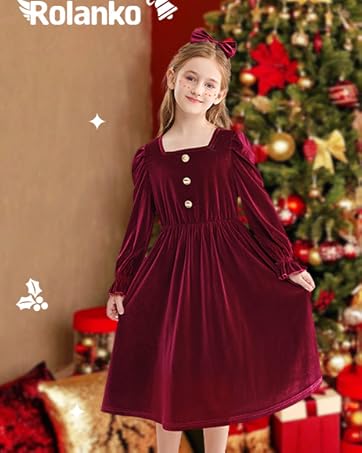 girls velvet christmas dress