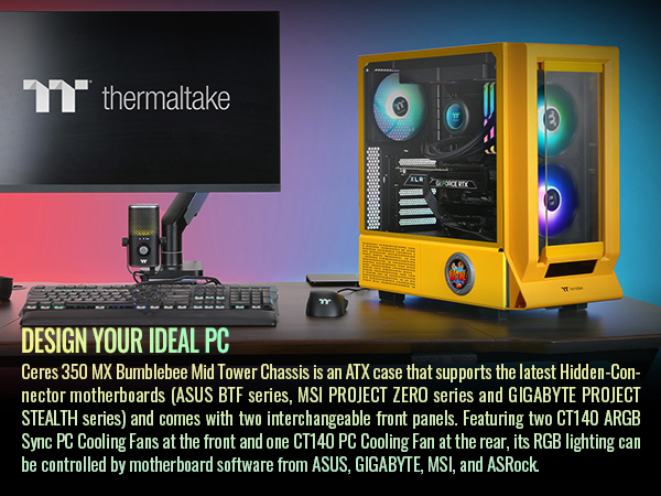 Amazon.com: Thermaltake Ceres 350 MX/Bumblebee/Mid Tower