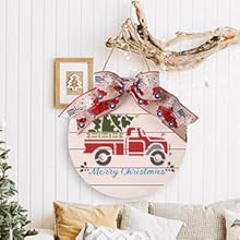 christmas truck door hanger hanging on the wall