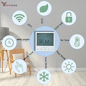 WiFi Programmable Thermostat for Radiant Floor Heating