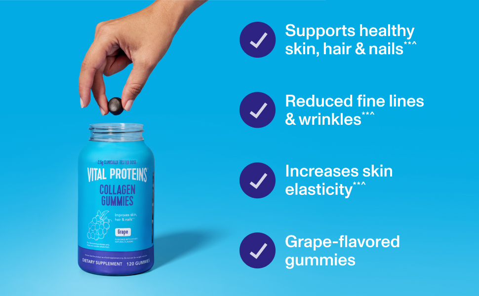 Improves skin, hair and nails. Increases skin elasticity. Made without gluten or dairy.