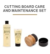John Boos 3 Piece Cutting Charcuterie Board Care & Maintenance Set with Food Safe Mystery Oil, Bo...