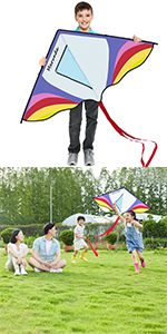 凧 カイト 子ども 凧揚げ 大人 初心者用 微風で揚がる 軽量丈夫 アウトドア 親子おもちゃ カラフルカイト