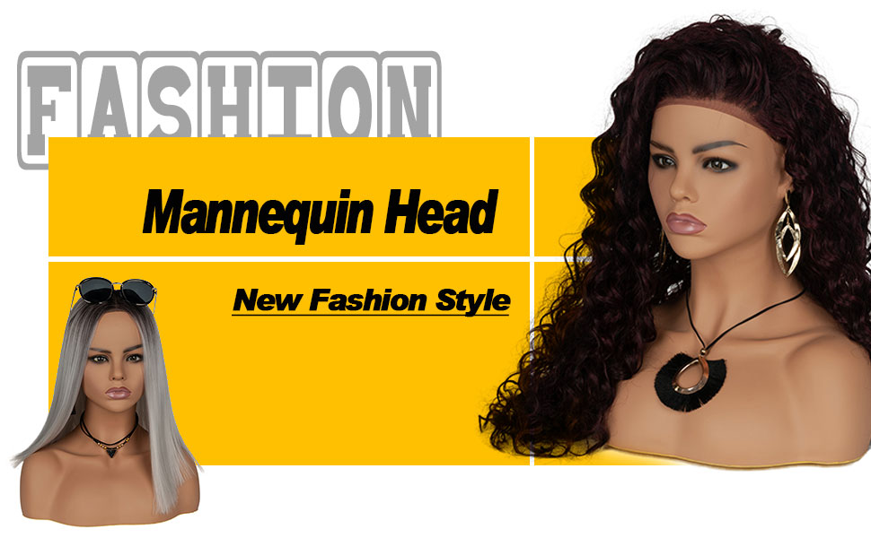 mannequin head with shoulder