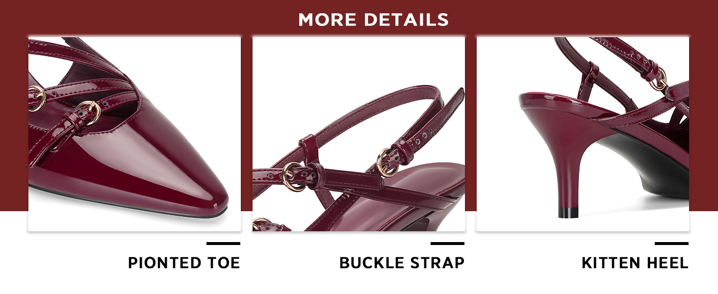 Slingback Kitten Heels for Women