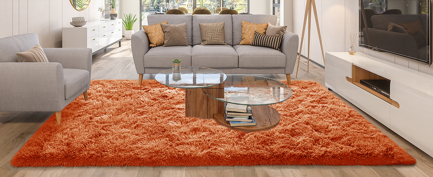SHAGGY RUG RUST