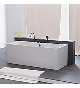Tronitechnik Badewanne Saria Maße ca. 170 x 80 x 58cm Wanne, inkl. Schwarze Armatur - Füllmenge ...