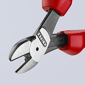 KNIPEX High Leverage Diagonal Cut, Red - Side Cutting Pliers