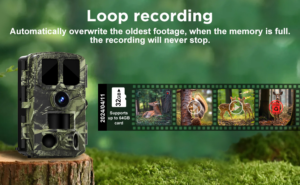 LEJPSSGO Trail Camera 4K,48MP Game Cameras with Night