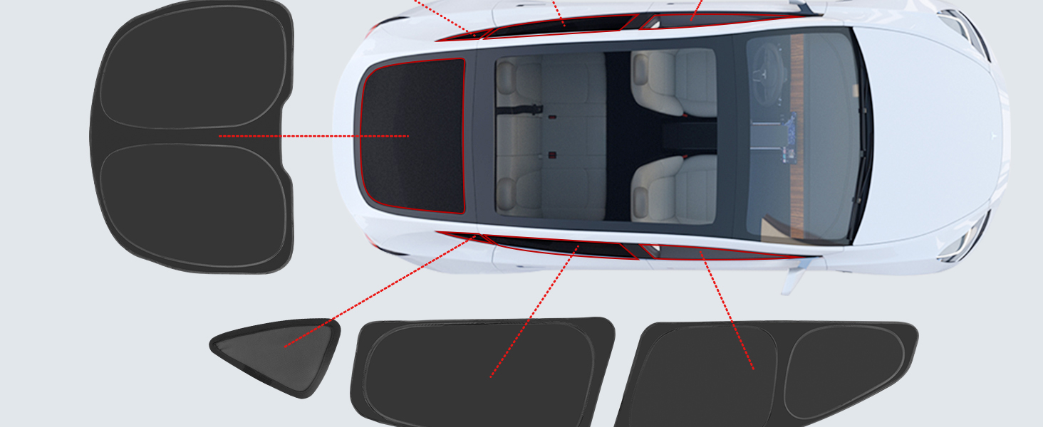 tesla model y privacy shade camping