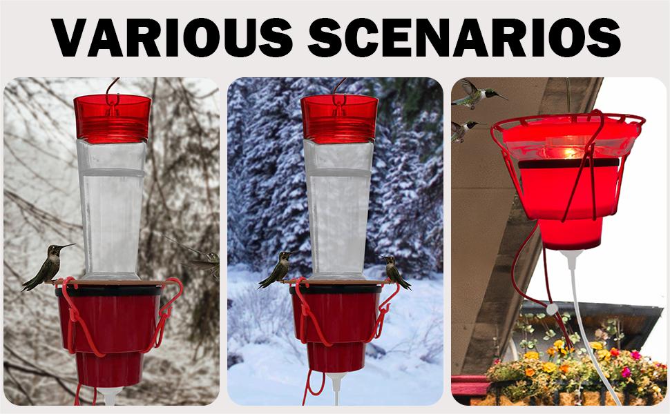 Hummingbird Feeder Heater, Heated Hummingbird Feeders for Outdoors