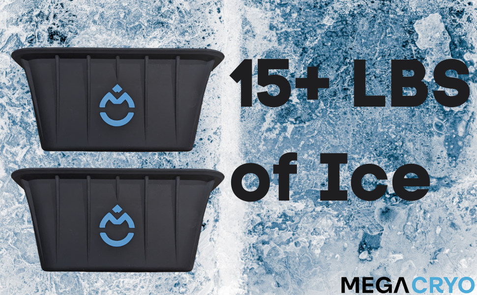 Megacryo Extra Large Ice Block Mold 2 Pack 8 lb. Ice Cube