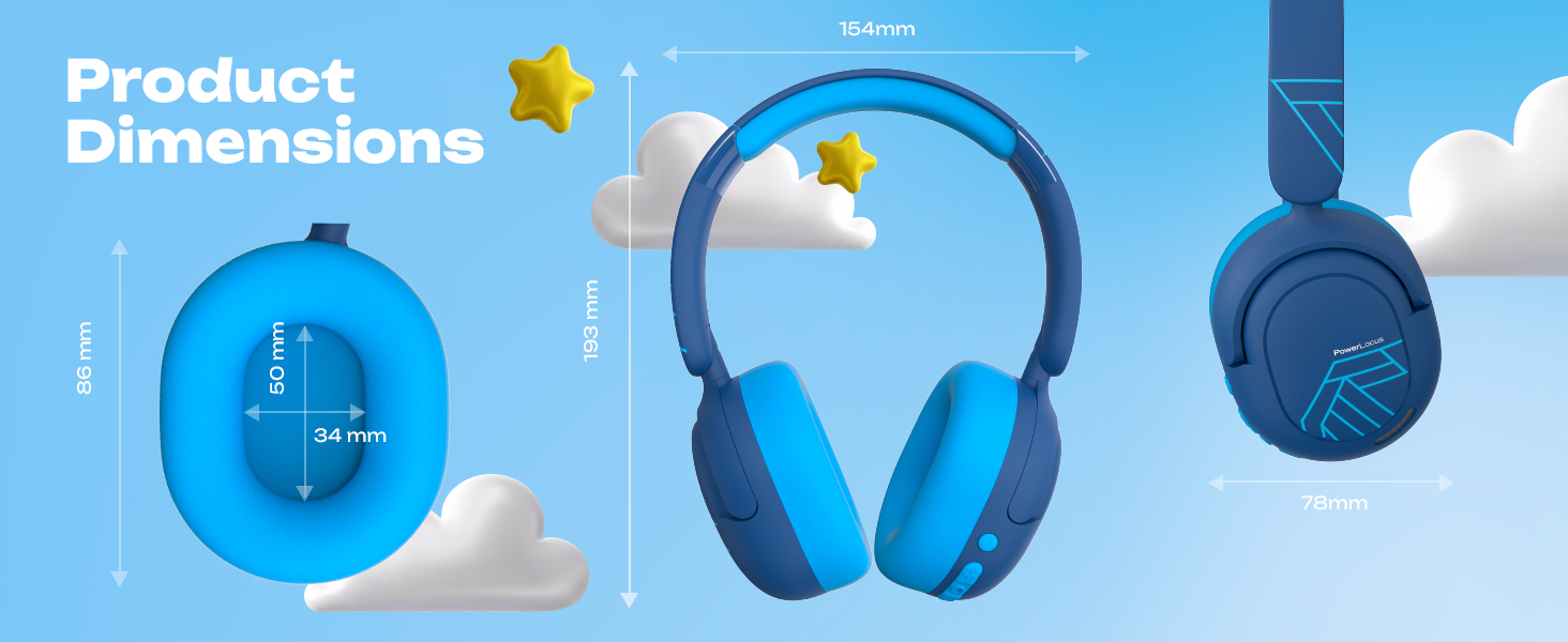 kids headphones matching any size head extendable sides