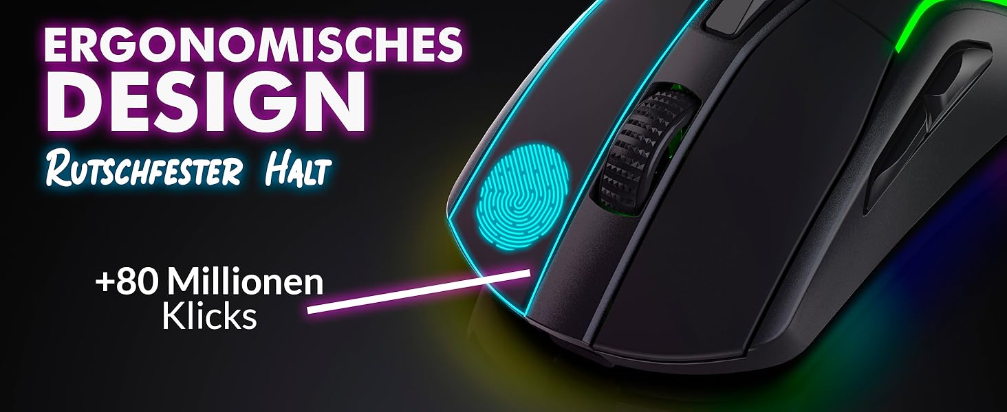 klim mouse mice gaming gamer drahtlos bluetooth blue tooth kabel gebunden