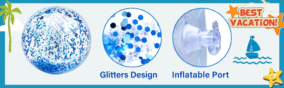 beach balls glitter