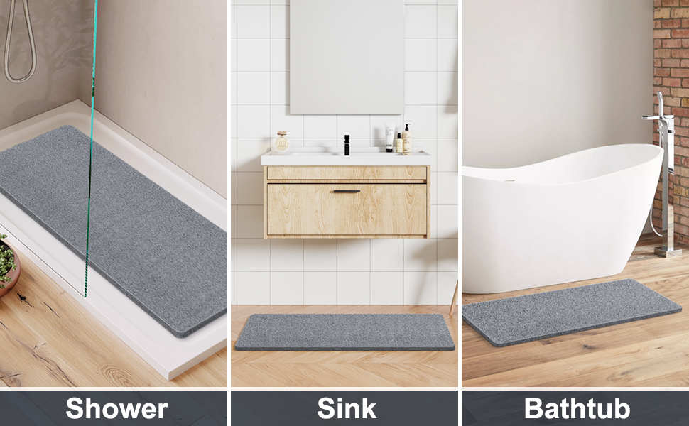 OTHWAY Loofah Mat for Shower Stall, Non Slip Shower Mat for Textured