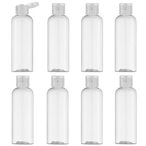 8 Pack 3.4oz Empty Plastic Travel Bottles
