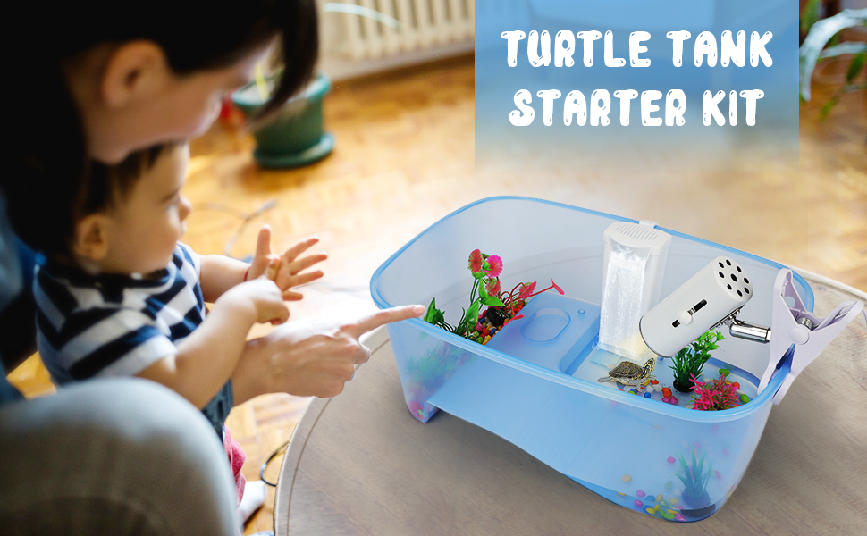 Rypet Baby Turtle Aquarium Tank Starter/ Accessories Kit