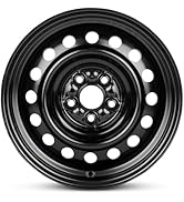 For 2003-2008 Toyota Corolla 15 Inch Painted Black Rim - OE Direct Replacement - Road Ready Car W...