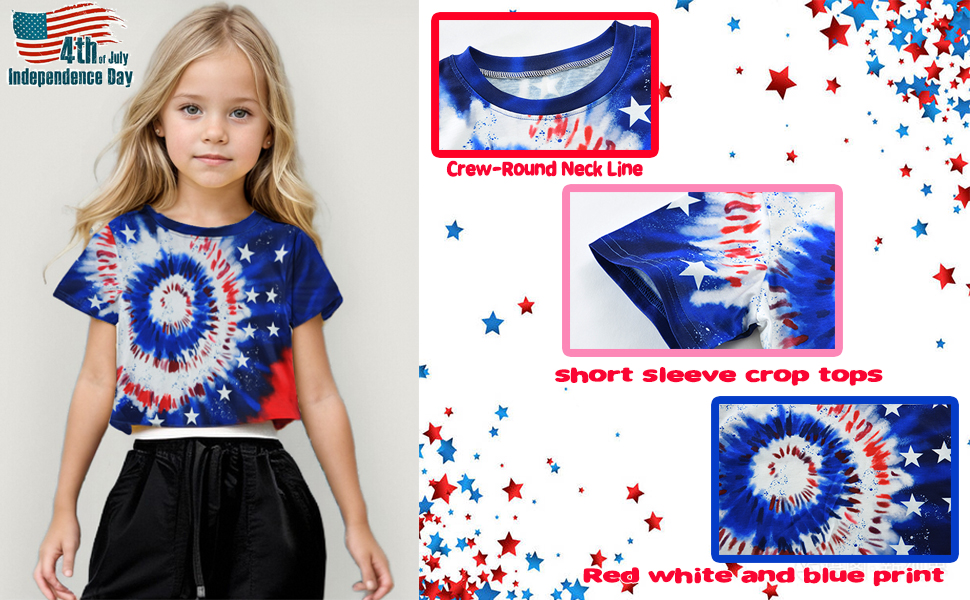 patriotic shirt girl,patriotic crop top girl,july 4th shirt for girl, girl 4th of july crop tops