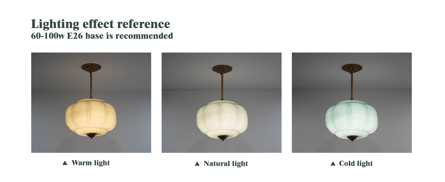 Milk Green Glass Retro Semi-Flush Mount