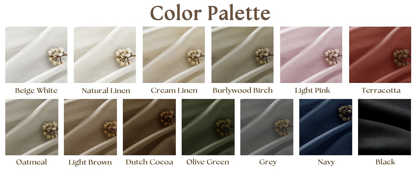 blackout linen curtain