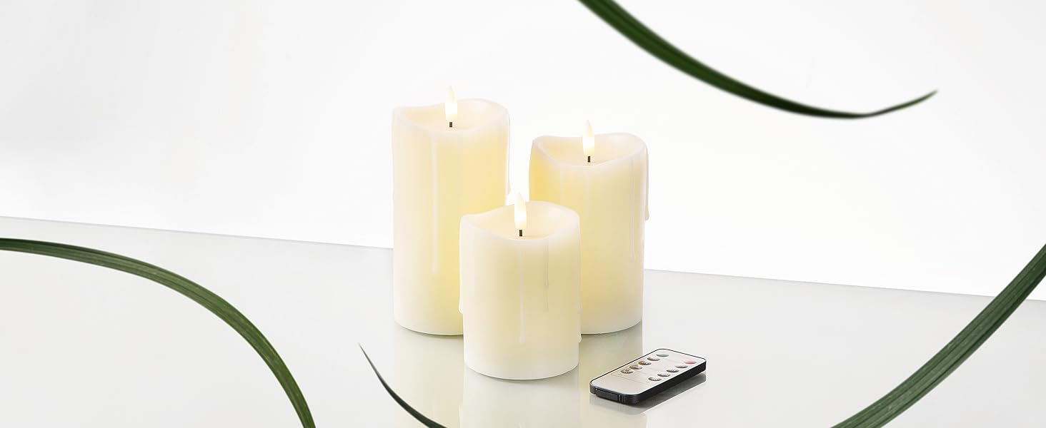 flameless pillar candles