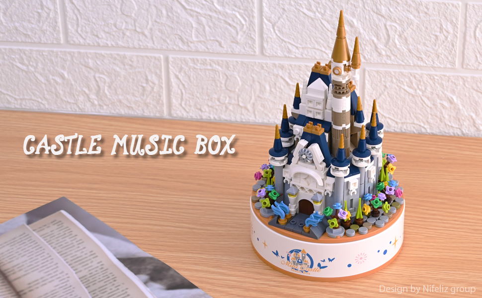 Nifeliz Castle Music Box Building Block Set. Construction