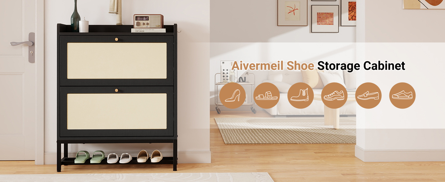 Black Shoe Cabinet
