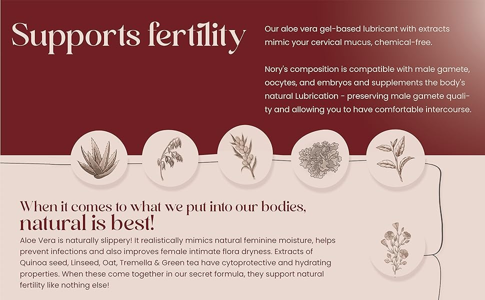 Aloe vera gel based fertility lubricant
