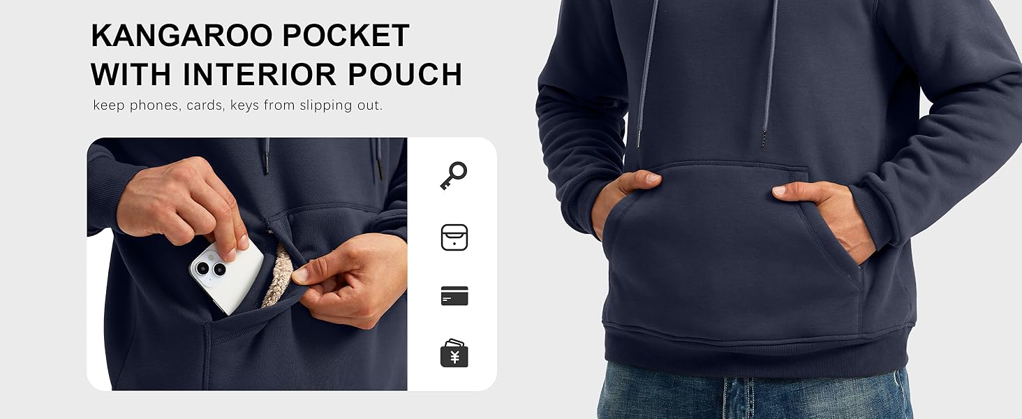 Kangroo Pocket with Pouch Pocket