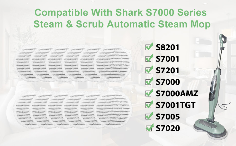 12 Pack S8201 S7001 S7201 S7000AMZ Replacement Steam Mop